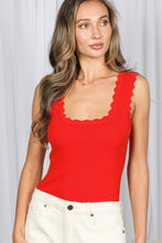 Load image into Gallery viewer, Scallop Edge Knit Tank Top
