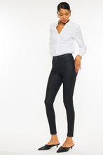 Load image into Gallery viewer, High Rise Black Coated Ankle Skinny Jean