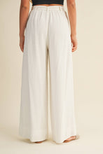 Load image into Gallery viewer, Woven Tie-Waist Pleated Palazzo Pants