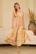 Load image into Gallery viewer, Pink and Paisley Maxi Dress