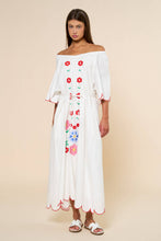 Load image into Gallery viewer, Embroidered Off Shoulder Maxi Dress