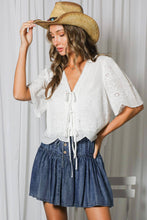 Load image into Gallery viewer, Scalloped Edge Eyelet Lace Top
