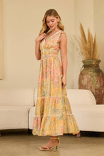 Load image into Gallery viewer, Pink and Paisley Maxi Dress