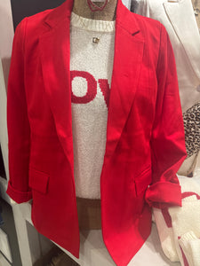 Left on Red Blazer