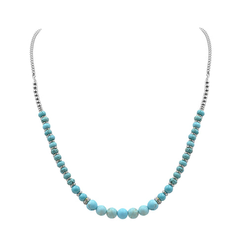 Phoebe Collection - Silver Turquoise Necklace