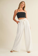 Load image into Gallery viewer, Woven Tie-Waist Pleated Palazzo Pants