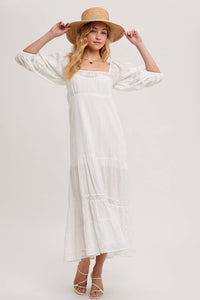 Carolina Skies Tiered Maxi Dress