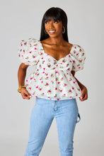 Load image into Gallery viewer, Blakely Calla Lily Peplum Top