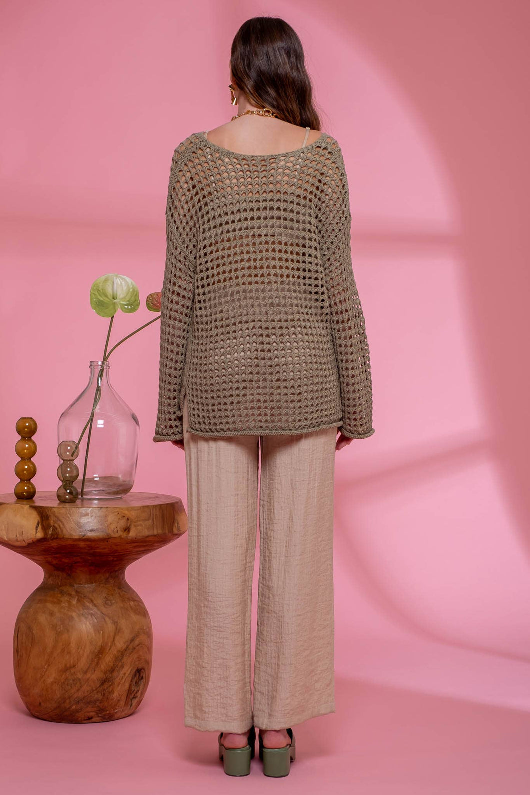 Margaret Sheer Crochet Pullover