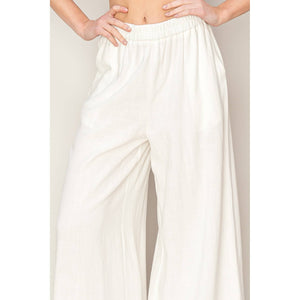 Summer Breeze Linen Blend Wide Leg Pants