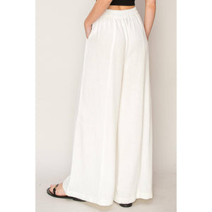 Summer Breeze Linen Blend Wide Leg Pants