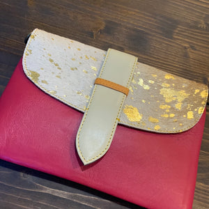 Sutton Leather and Hair on Hide Crossbody