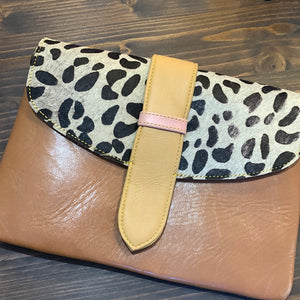 Sutton Leather and Hair on Hide Crossbody