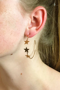 Nebula Star Earrings in Gold