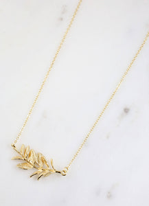 Hadleigh Leaf Necklace GOLD