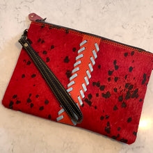 Load image into Gallery viewer, Evie Stitched Leather and Hair on Hide Wristlet &amp; Crossbody